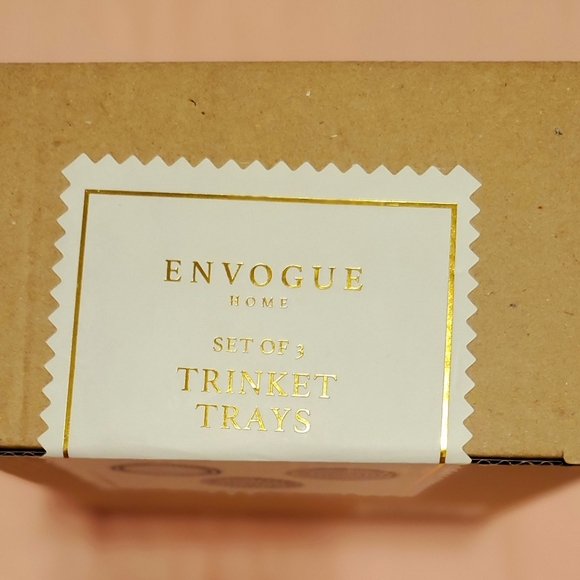 ENVOGUE HOME SET OF 3 TRINKET TRAY PLATES RARE NEE - Picture 9 of 10